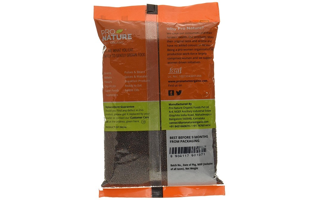 Pro Nature Organic Mustard Seeds    Pack  200 grams